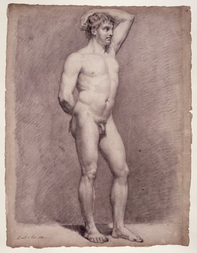 Akademiestudie des männlichen Aktes von Jacques Louis David
